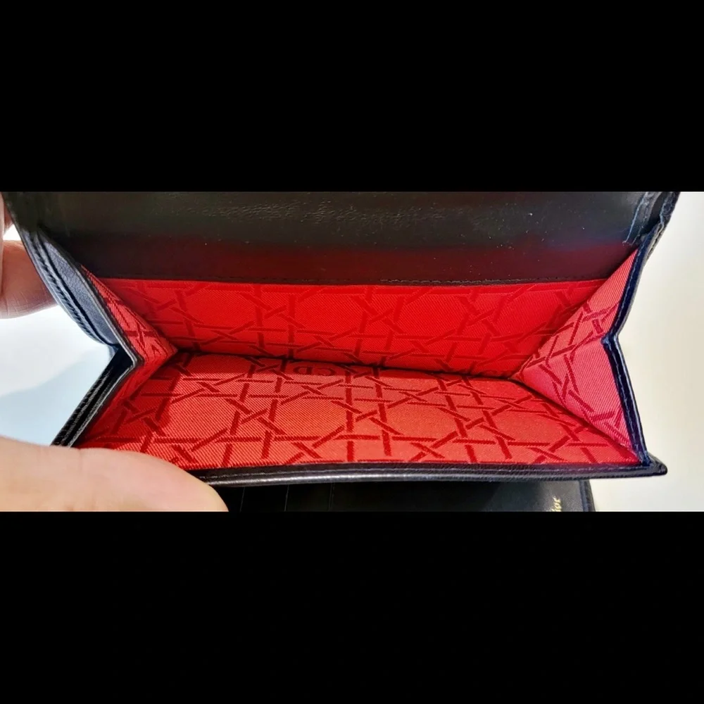 CHRISTIAN DIOR cannage long wallet